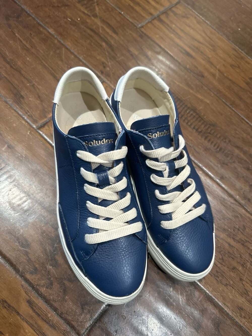 Soludos‎ Ibiza Classic Navy Leather Sneakers Size 7